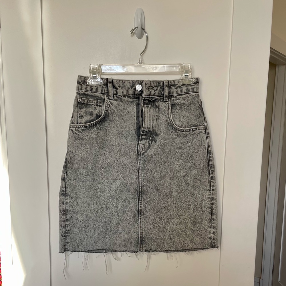 Mango Acid Wash Denim Skirt